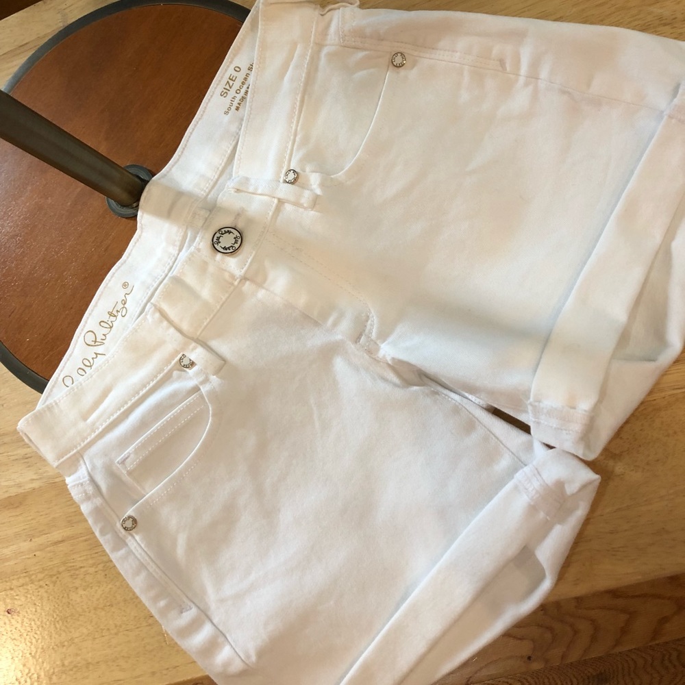 Lilly Pulitzer white denim shorts